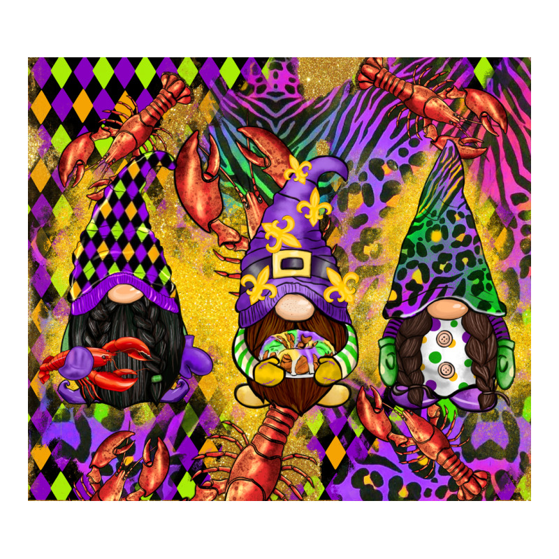 Mardi Gras Gnome Heavyweight Hoodie by CowGirlArtShop | Teevron