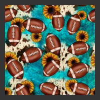 football turquoise cowhide sunflower seamless pattern | Teevron