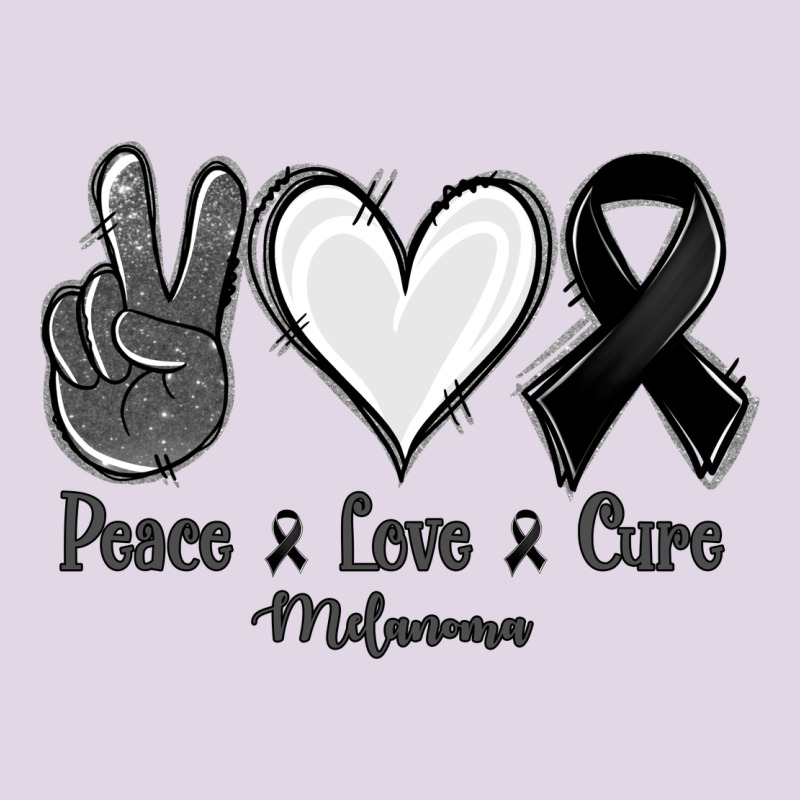 Peace Love Cure Melanoma Cancer Classic Tee by NancyCooperArtShop | Teevron