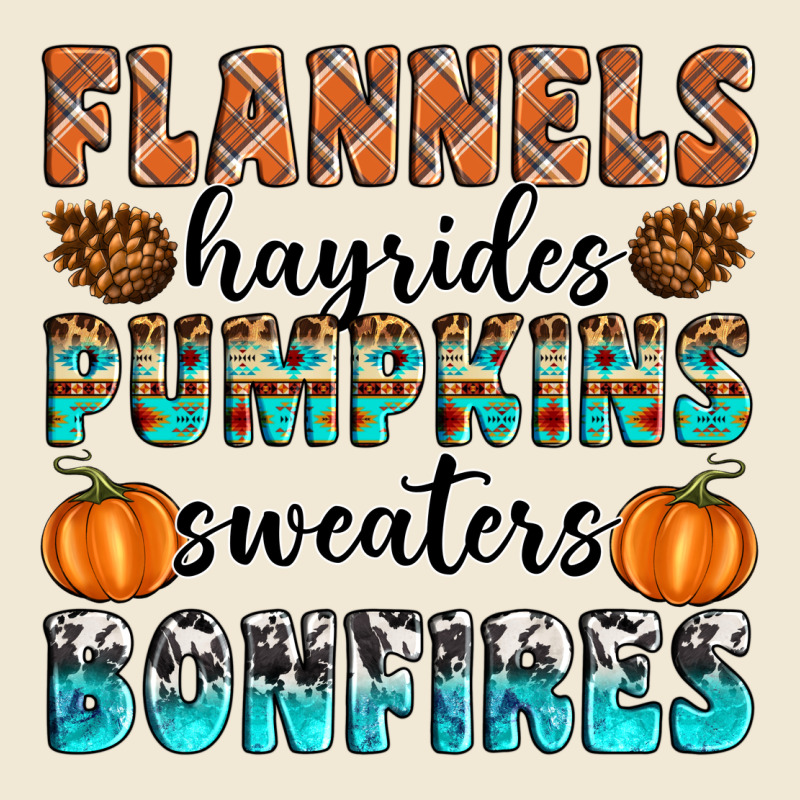 Flannels Hayrides Pumpkins Sweaters Bonfires Premium Tee by Artiststas | Teevron