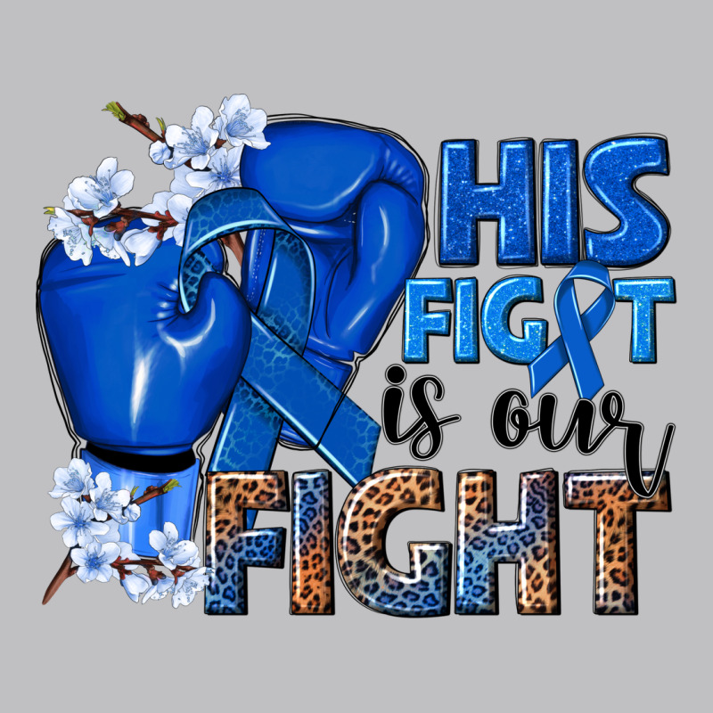 His Fight Is Our Fight Colon Cancer Blue Ribbon Classic Tee by NancyCooperArtShop | Teevron
