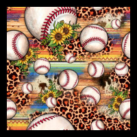 Baseball Leopard Cowhide Sunflower Seamless Pattern Heavy Core Tee | Teevron