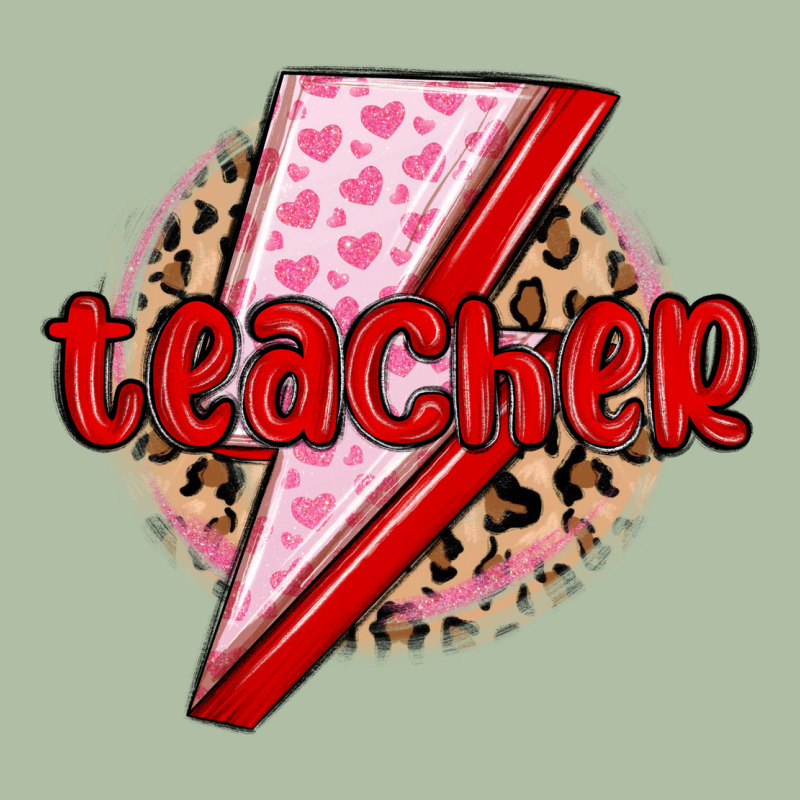 Teacher Lightning Bolt Valentines Day Urban Heavy Tee by MaliasSmallBusiness | Teevron
