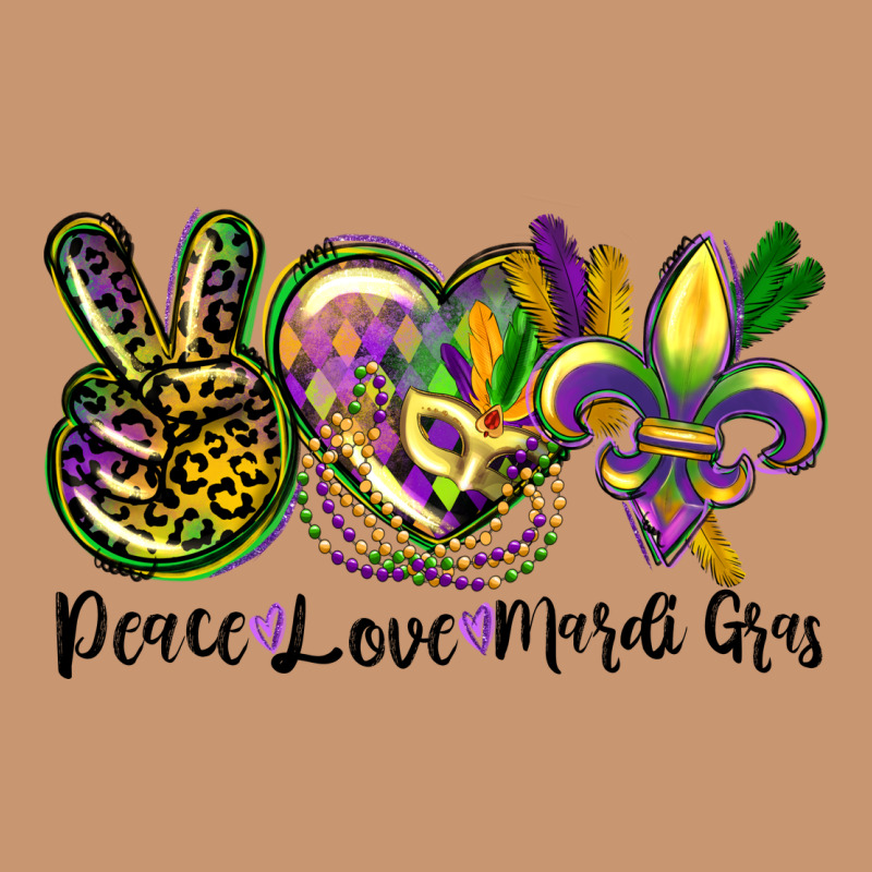 Peace Love Mardi Gras Heavyweight Hoodie by CowGirlArtShop | Teevron