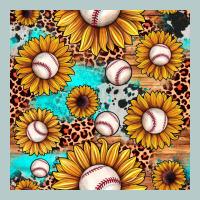 Baseball Leopard Turquoise Sunflower Seamless Pattern Heavy Core Tee | Teevron