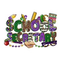 School Secretary Mardi Gras Heavyweight Hoodie | Teevron