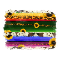 serape sunflowers leopard cowhide background | Teevron