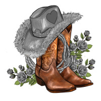 gray cowgirl and roses | Teevron