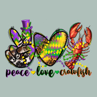 Peace Love Crawfish Mardi Gras Heavyweight Hoodie | Teevron