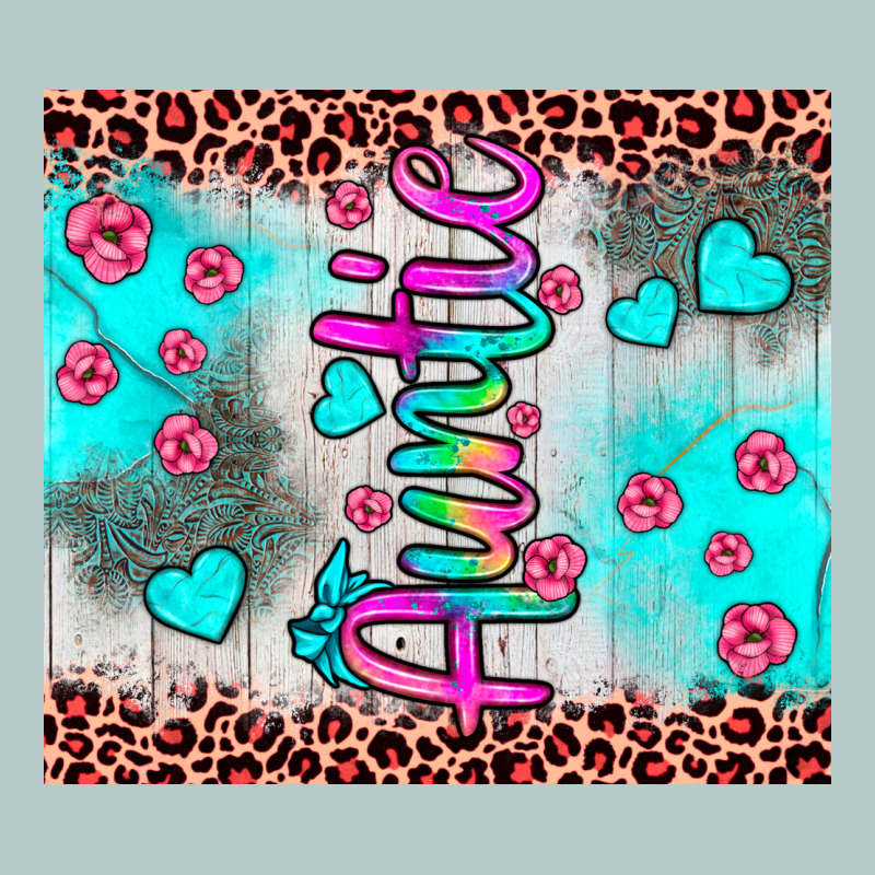 Auntie Leopard Turquoise Heavy Core Tee by JahusDesignShop | Teevron
