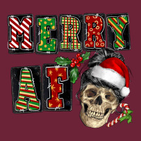Merry Af Skeleton Messy Bun Long Sleeve Tee | Teevron