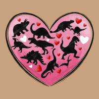 Dinosaur Valentine Heart Vintage Tee | Teevron