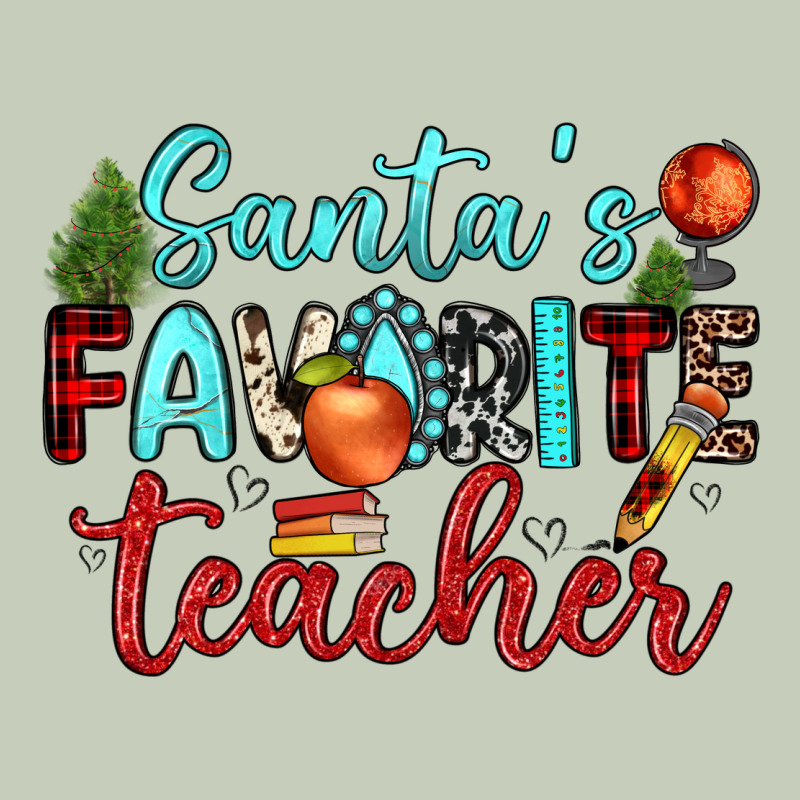 Santa S Favorite Teacher Ladies Tee by JahusDesignShop | Teevron