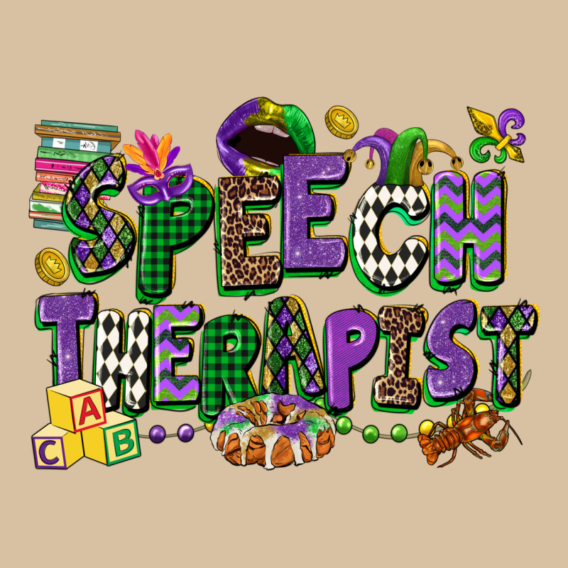 Speech Therapist Mardi Gras Cowgirl Heavyweight Hoodie by CowGirlArtShop | Teevron