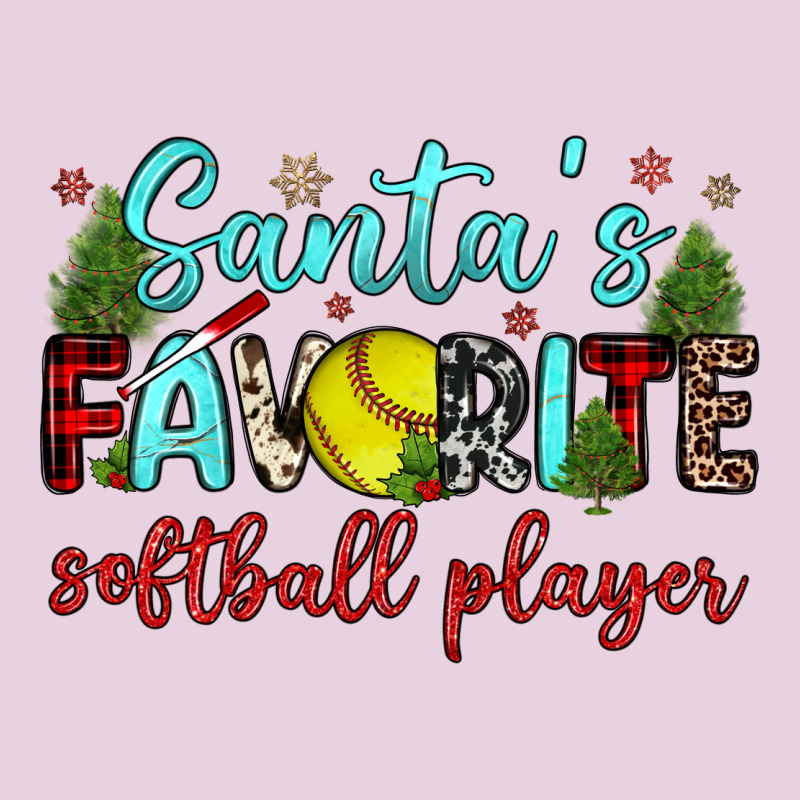 Santa S Favorite Softball Player Ladies Tee by JahusDesignShop | Teevron