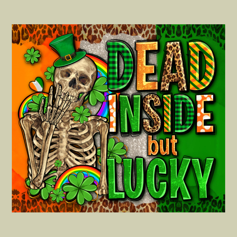 Irish Flag With Shamrocks  Dead Inside But Lucky Heavy Core Tee by AdoDesignShop | Teevron