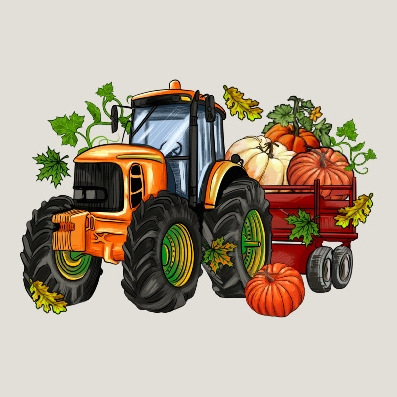 Fall Tractor With Pumpkin Heavy Core Tee by AdoDesignShop | Teevron