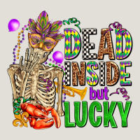 Mardi Gras Dead Inside But Lucky  With Skeleton Heavy Core Tee | Teevron