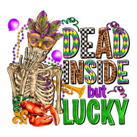mardi gras dead inside but lucky  with skeleton | Teevron