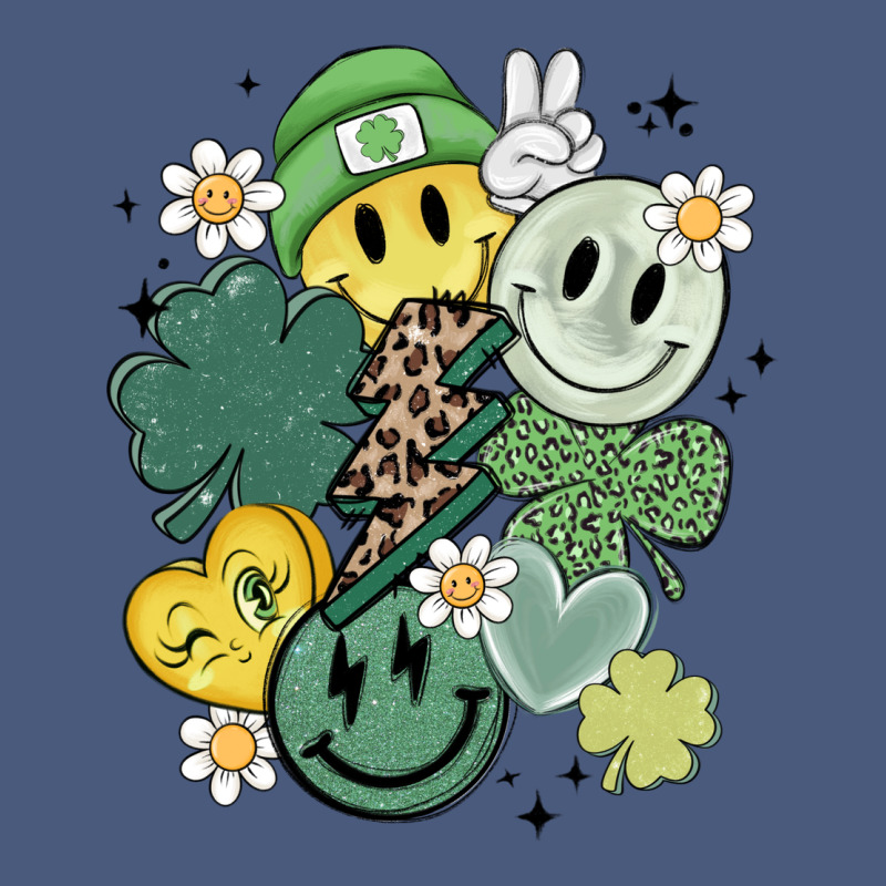 St Patricks Day Green Smile Vintage Hoodie by MaliasSmallBusiness | Teevron