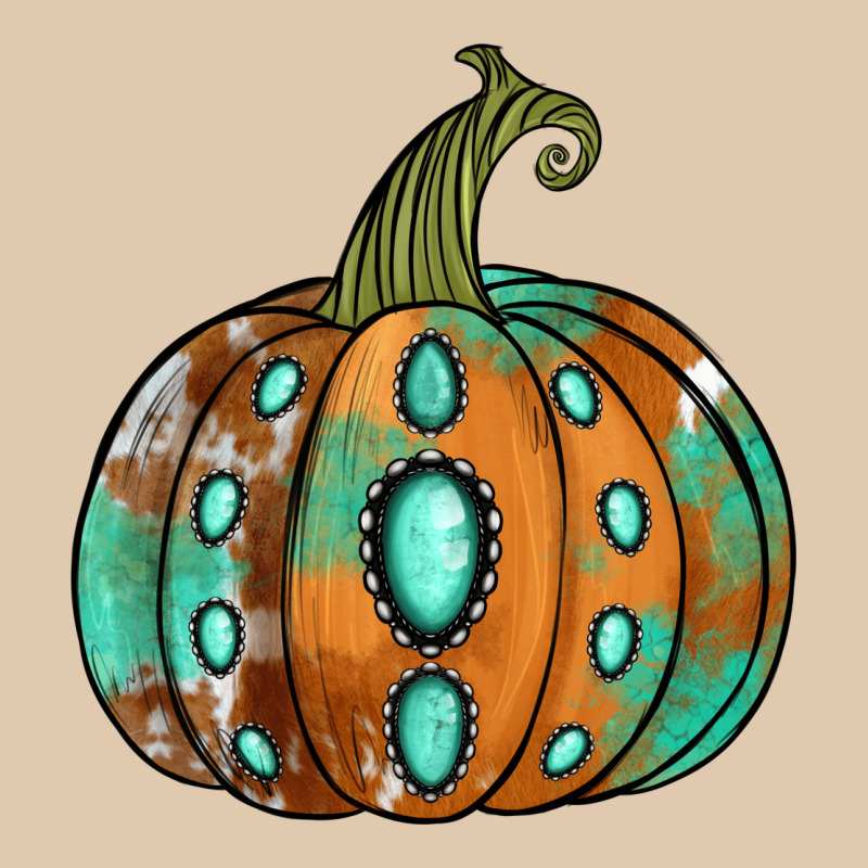 Western Cowhide Turquoise Pumpkin Classic Tee by NancyCooperArtShop | Teevron