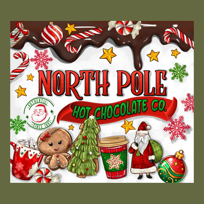 North Pole Hot Chocolate Christmas Long Sleeve Tee by MaliasSmallBusiness | Teevron