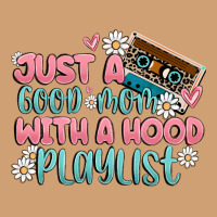 Just A Good Mom With A Hood Playlist Vintage Tee | Teevron