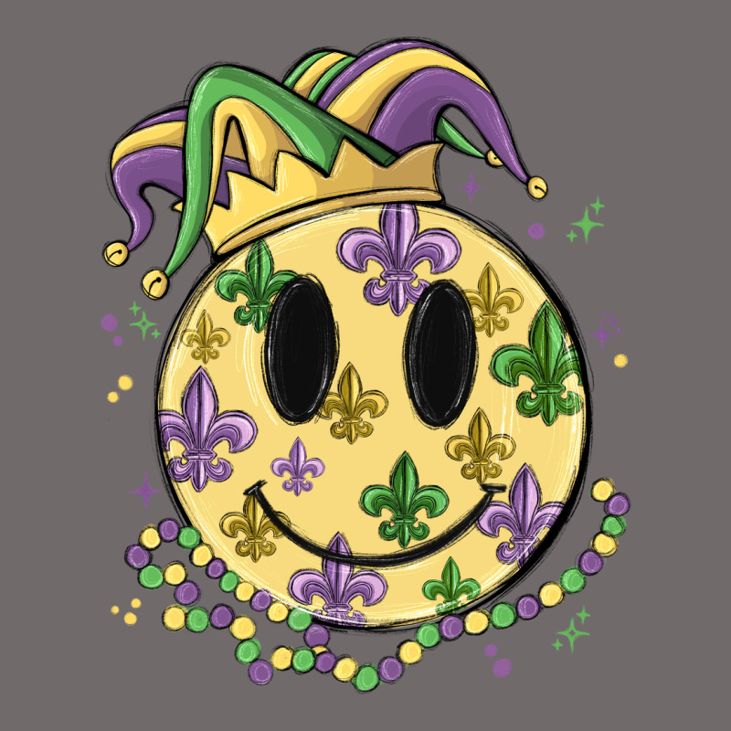 Smiley Face Mardi Gras Urban Heavy Tee by MaliasSmallBusiness | Teevron