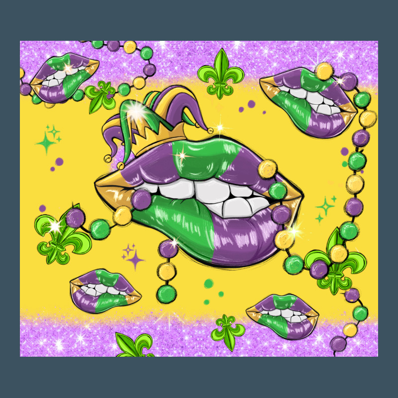 Mardi Gras Lips Urban Heavy Tee by MaliasSmallBusiness | Teevron