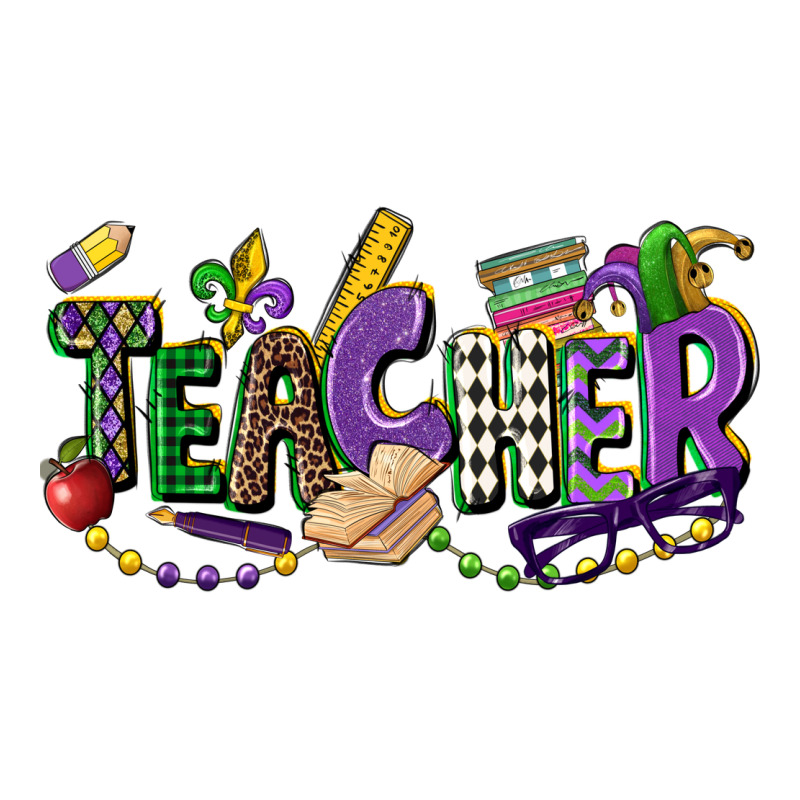 Teacher Mardi Gras Heavyweight Hoodie by CowGirlArtShop | Teevron