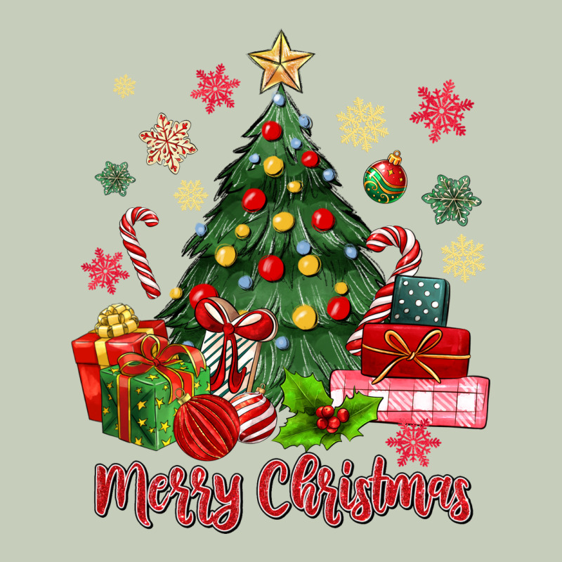 Merry Christmas Tree With Gift Box Long Sleeve Tee by MaliasSmallBusiness | Teevron