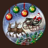 Santa Claus With Deer Christmas Ornament Heavy Core Tee | Teevron
