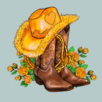 Yellow  Cowgirl And Roses Heavy Core Tee | Teevron