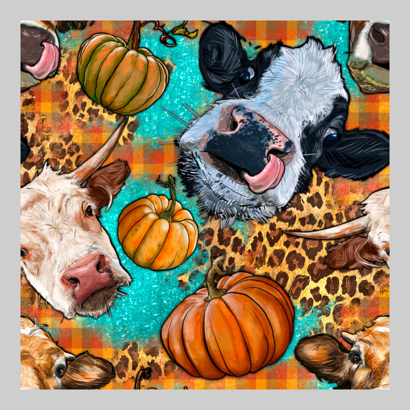 Autumn Cows Seamless Pattern Premium Tee by BundleAndBundleShop | Teevron