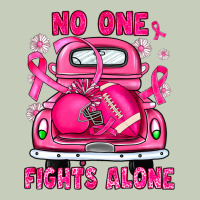 Breast Cancer No One Fights Alone Truck Football Ladies Tee | Teevron