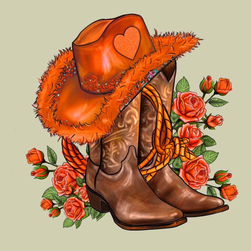 Orange  Cowgirl  And Roses Heavy Core Tee by AdoDesignShop | Teevron