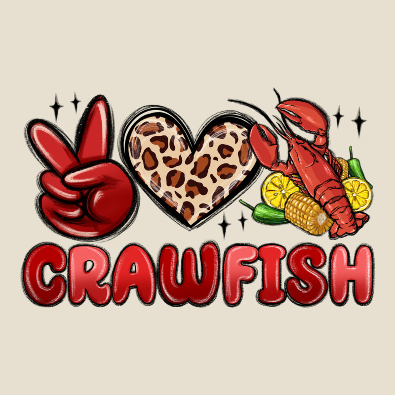 Peace Love Crawfish Urban Heavy Tee by MaliasSmallBusiness | Teevron