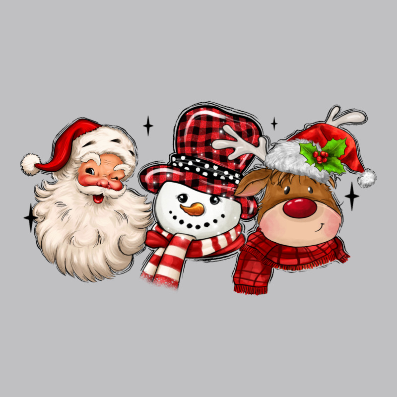 Santa Snowman Reindeer Long Sleeve Tee by MaliasSmallBusiness | Teevron