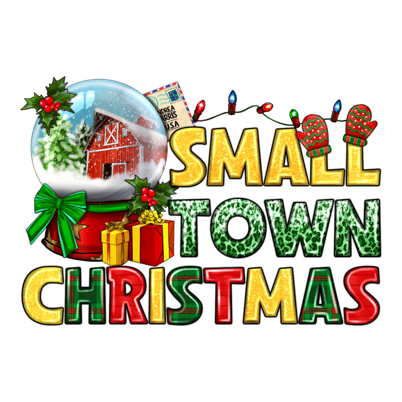 Small Town Christmas Long Sleeve Tee by NancyCooperArtShop | Teevron