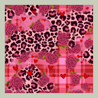 Valentines Day Roses Leopard Seamless Pattern Ladies Tee | Teevron