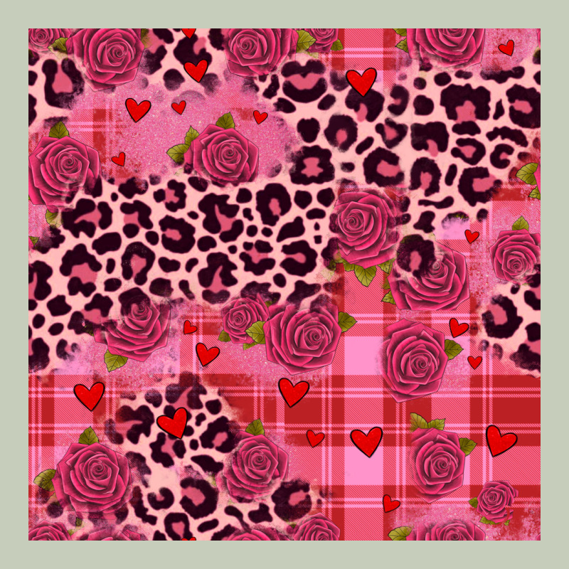 Valentines Day Roses Leopard Seamless Pattern Ladies Tee by JahusDesignShop | Teevron