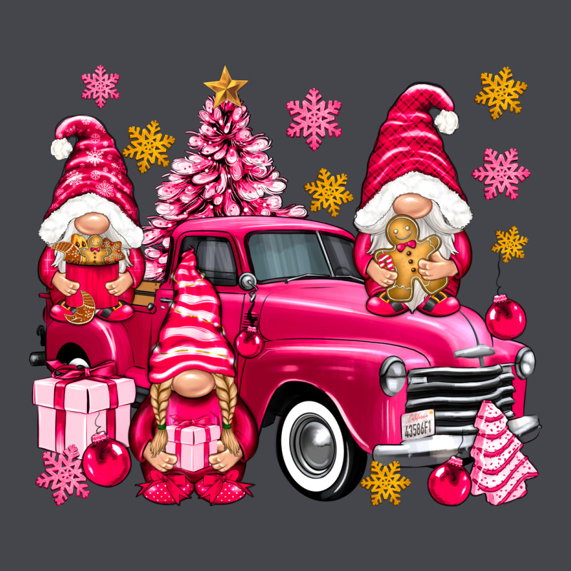 Pink Christmas Gnomes Truck Long Sleeve Tee by NancyCooperArtShop | Teevron