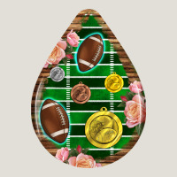 American Football And Western Roses Teardrop Heavy Core Tee | Teevron