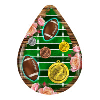 american football and western roses teardrop | Teevron