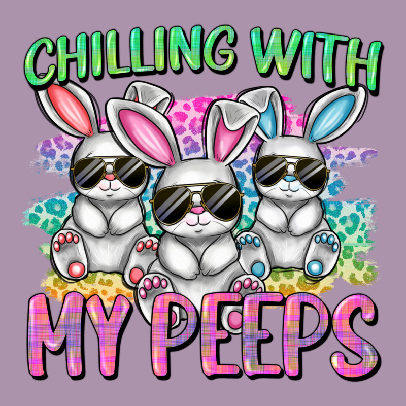 Chilling With My Peeps Easter Bunnies Cowgirl Cowg Heavyweight Hoodie by CowGirlArtShop | Teevron