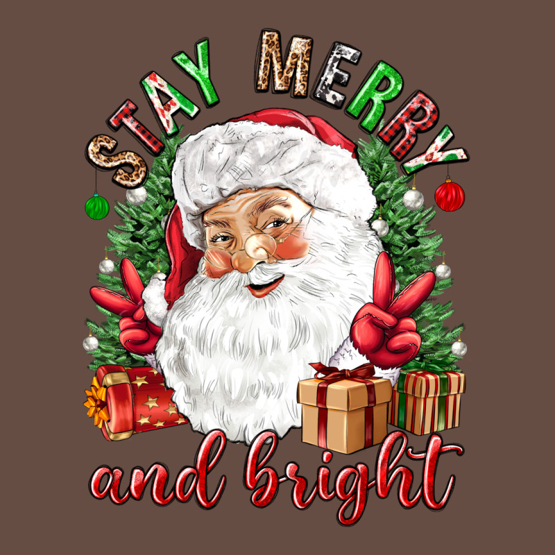 Stay Merry And Bright Christmas With Santa Long Sleeve Tee by NancyCooperArtShop | Teevron