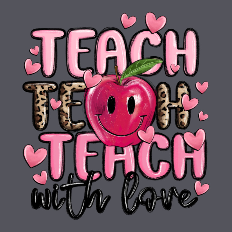 Teach Teach Teach With Love Vintage Hoodie by MaliasSmallBusiness | Teevron