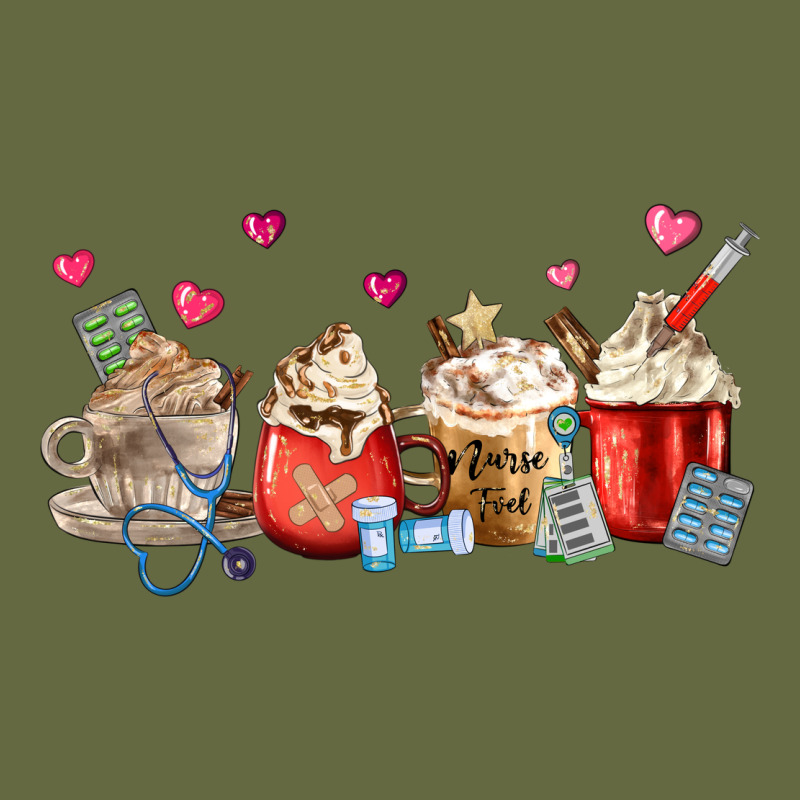 Nurse Coffee Cups Long Sleeve Tee by MaliasSmallBusiness | Teevron