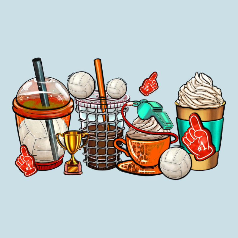 Volleyball Coffee Cups Ladies Tee by AdoDesignShop | Teevron