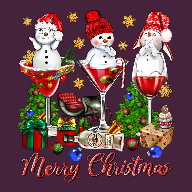 Merry Christmas Wine And Cocktails Long Sleeve Tee by NancyCooperArtShop | Teevron